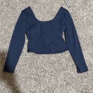 Fabletics Navy Long Sleeve Top
